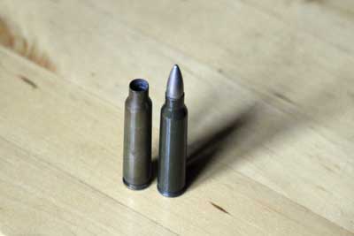Cartridge case 5.56mm on concrete 3