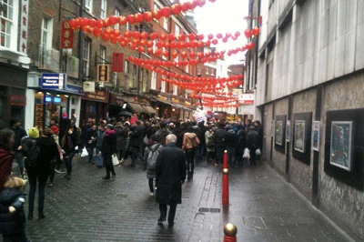 Chinese New Year on a street in London