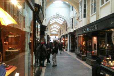 Small shopping arcade in London