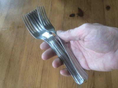 6 forks taken in hands 1