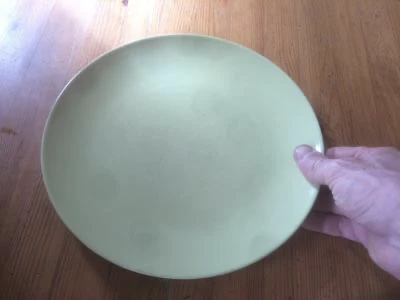Large plate, set on table
