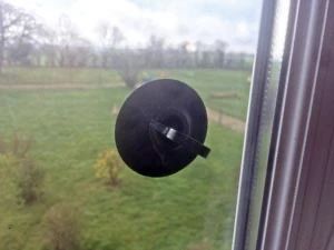 Suction cup on window