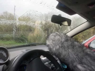 Rain on car windshield 2