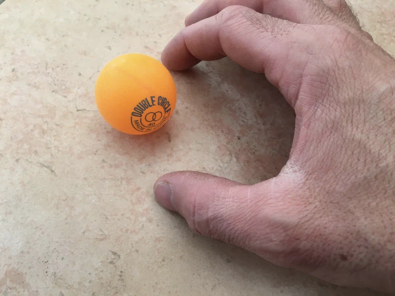 Ping-pong ball, bounce 1