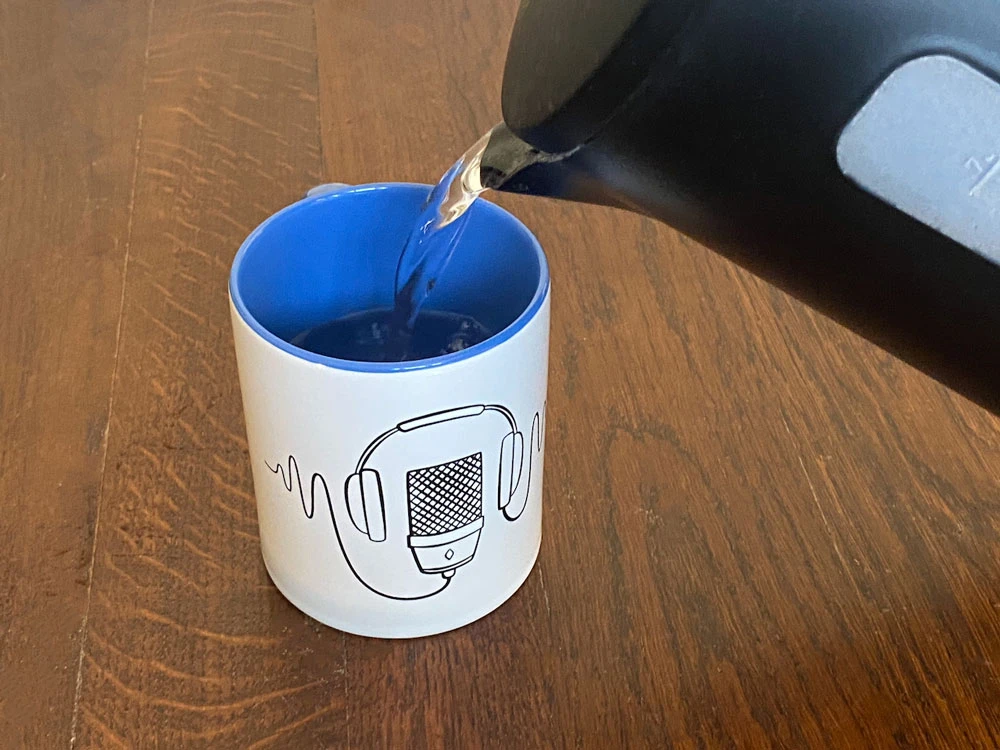 Sound difference hot water cold water