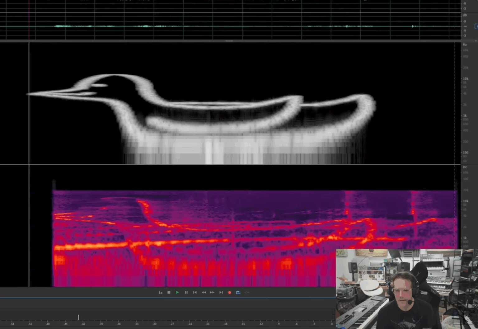 A bird on spectral synthesizer