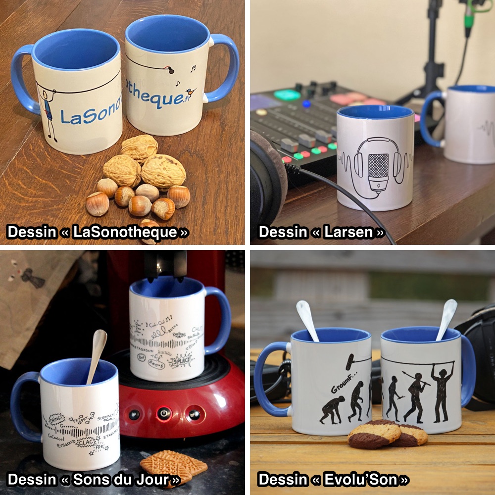 Mugs avec des logos et dessins