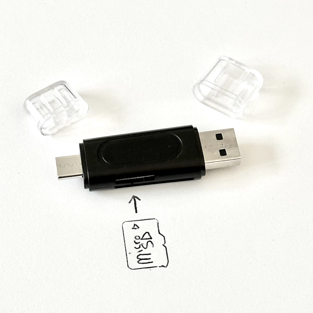Lecteur multifonctions de carte MicroSD et SD en USB-A et USB-C