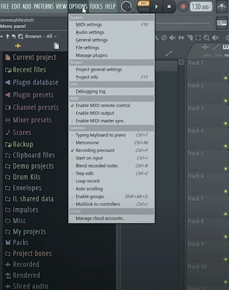 OPTION MENU