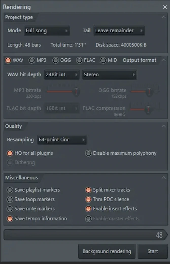 STEP 2 EXPORT SETTINGS