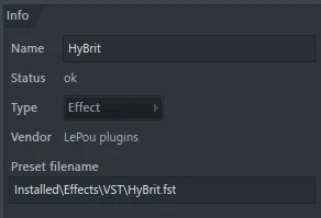 Plugin options